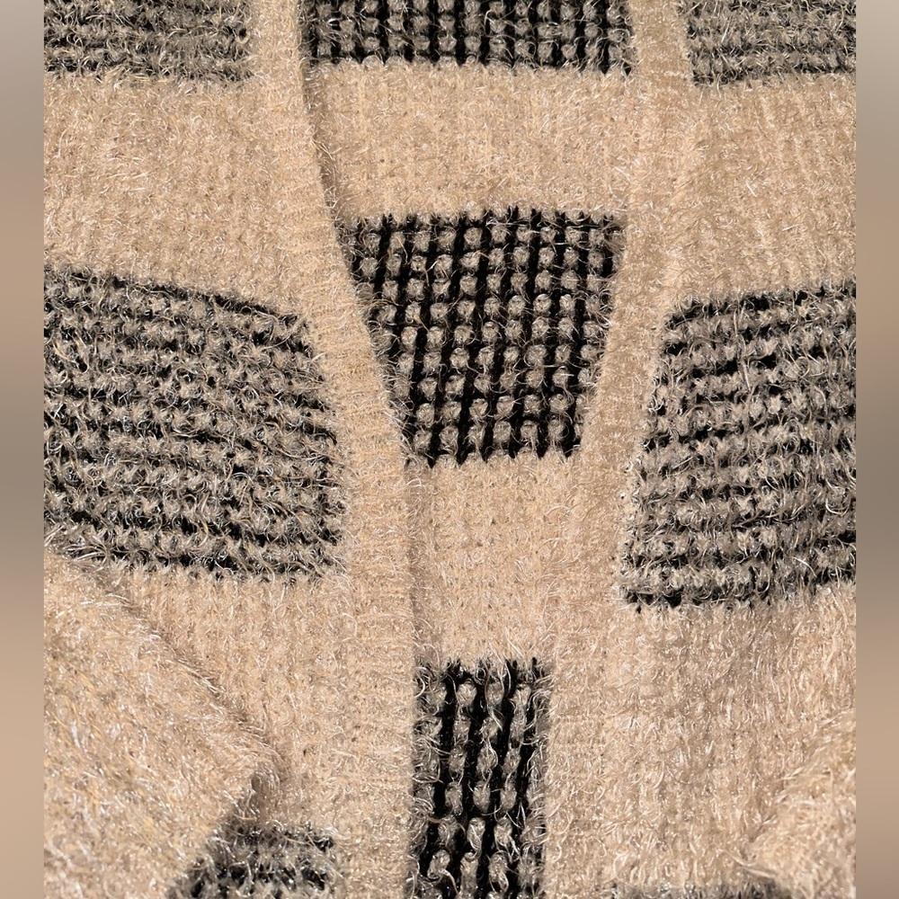 Charming Charlie Striped Eyelash Fuzzy Open Cardi… - image 4